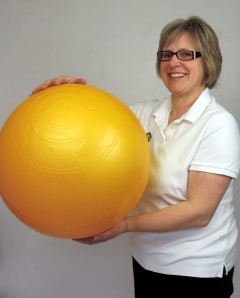 Nicola Johnson Physiotherapy Holding ball